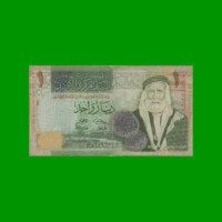 BILLETE DE JORDANIA 1 DINAR, PICK 34c, ESTADO BUENO.-