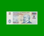 BONO DE BUENOS AIRES $2,00, EC 212, AÑO 2001, ESTADO EXCELENTE.-