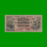 BILLETE PROVINCIA DE CORRIENTES $ 1,00 RESELLO 1897, PICK S1131, AÑO 1888, ESTADO BUENO.-