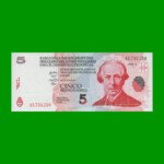 BONO NACIONAL $ 5,00, EC 203 Y MODIFICATORIOS, AÑO 2001, ESTADO SIN CIRCULAR.-