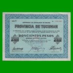 BONO DE TUCUMAN MONEDA NACIONAL $ 200,00, EC NO CATALOGADO, AÑO 1965, ESTADO EXCELENTE.-