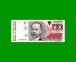 BILLETE DE AUSTRALES, 5.000 AUSTRALES, BOT 2874, AÑO 1991, ESTADO SIN CIRCULAR.-