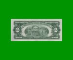 BILLETE DE EEUU 2,00 DOLARES, SELLO ROJO, PICK 382a, ESTADO EXCELENTE+.- - Imagen 2