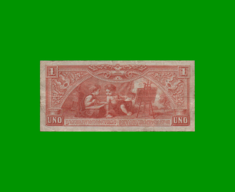 BILLETE PROVINCIA DE CORRIENTES $ 1,00 RESELLO 1897, PICK S1131, AÑO 1888, ESTADO MUY BUENO.- - Imagen 2