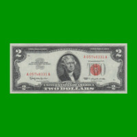 BILLETE DE EEUU 2,00 DOLARES, SELLO ROJO, PICK 382a, ESTADO EXCELENTE+.-