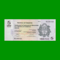BONO CORRIENTES $5,00, EC 315, SERIE C, ESTADO SIN CIRCULAR.-