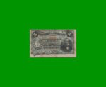 BILLETE FRACCIONARIO 0,05 CTVOS, BOT 1011, AÑO 1891, ESTADO BUENO.-