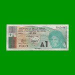 BONO DE LA RIOJA 1,00 DE AUSTRAL, EC 031, AÑO 1987, ESTADO MUY BUENO.-