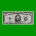 BILLETE DE EEUU 5,00 DOLARES, SELLO AZUL, PICK 414Aa, ESTADO MUY BUENO.-