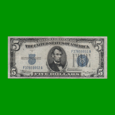 BILLETE DE EEUU 5,00 DOLARES, SELLO AZUL, PICK 414Aa, ESTADO MUY BUENO.-