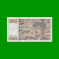 BILLETE DE FRANCIA 20 FRANCOS, PICK 151f, AÑO 1992, ESTADO MUY BUENO- .-