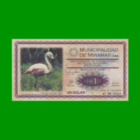 BONO MUNICIPALIDAD DE MIRAMAR DE ANSENUZA 1 DOLAR, AÑO EMISION: 01/11/97, ESTADO SIN CIRCULAR.-