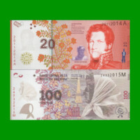 BILLETE DE $20 Y $100, SERIE TENEMOS PATRIA, FASCIMIL, ESTADO SIN CIRCULAR.-