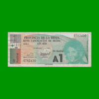 BONO DE LA RIOJA 1,00 DE AUSTRAL, EC 032, AÑO 1985, ESTADO MUY BUENO