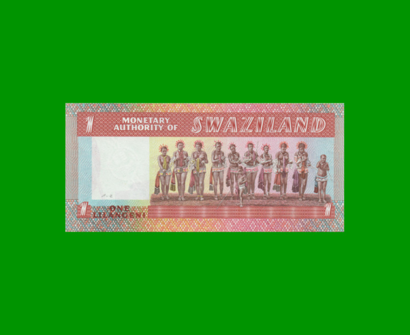 BILLETE DE SWAZILAND 1 LILANGENI, PICK 1, AÑO 1974 ESTADO SIN CIRCULAR.- - Imagen 2