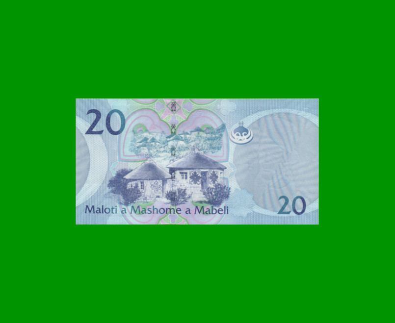 BILLETE DE LESOTHO 20 MALOTI, PICK 22a AÑO 2010 ESTADO SIN CIRCULAR.- - Imagen 2