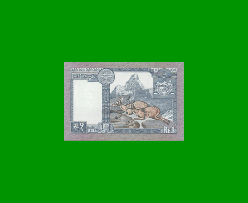 BILLETE DE NEPAL 1 RUPIA, PICK 22, AÑO (1974), ESTADO SIN CIRCULAR.- - Imagen 2