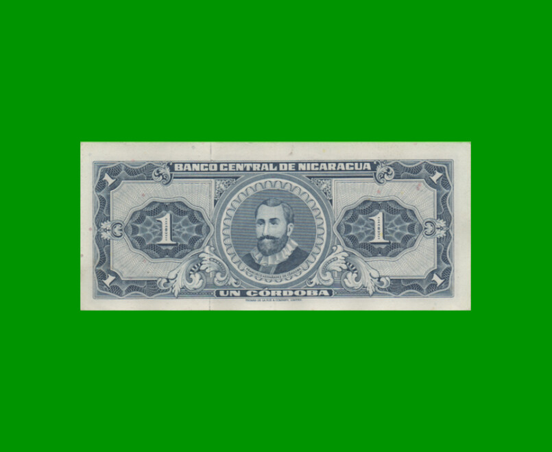 BILLETE DE NICARAGUA 1 CORDOBA, PICK 115, ESTADO EXCELENTE+.- - Imagen 2
