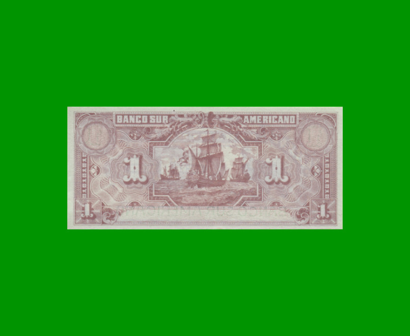 BILLETE DE ECUADOR 1 SUCRE PICK S251, AÑO 1920 ESTADO SIN CIRCULAR.- - Imagen 2