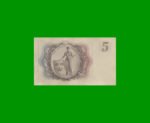 BILLETE DE SUECIA 5 KRONOR, PICK 42b AÑO 1955, ESTADO EXCELENTE- .- - Imagen 2