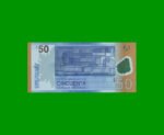 BILLETE DE URUGUAY $50,00 CONMEMORATIVO, POLYMERO PICK 100, ESTADO SIN CIRCULAR.- - Imagen 2