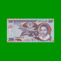 BILLETE DE TANZANIA 20 SHILLINGS, PICK 15, AÑO 1986 ESTADO SIN CIRCULAR.-