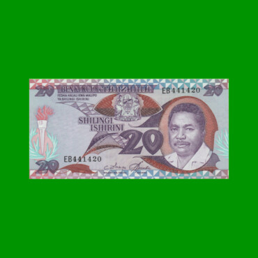 BILLETE DE TANZANIA 20 SHILLINGS, PICK 15, AÑO 1986 ESTADO SIN CIRCULAR.-