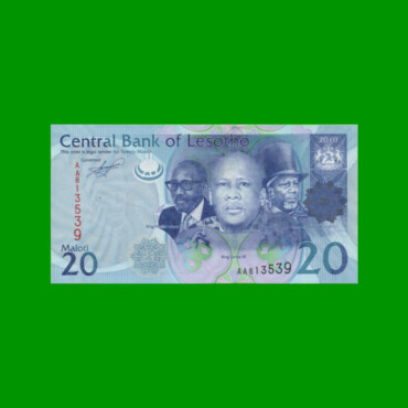 BILLETE DE LESOTHO 20 MALOTI, PICK 22a AÑO 2010 ESTADO SIN CIRCULAR.-