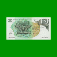 BILLETE DE PAPUA NUEVA GUINEA 2 KINA, PICK 1, ESTADO SIN CIRCULAR.-