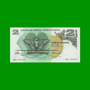 BILLETE DE PAPUA NUEVA GUINEA 2 KINA, PICK 1, ESTADO SIN CIRCULAR.-