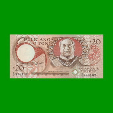 BILLETE DE TONGA 20 PA`ANGA, PICK 35c, AÑO (1995) ESTADO SIN CIRCULAR.-