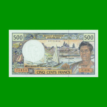 BILLETE DE TERRITORIO FRANCES DEL PACIFICO 500 FRANCOS, PICK 1g, ESTADO SIN CIRCULAR.-