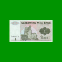 BILLETE DE AZERBAIYAN 1 MANAT, PICK 11, AÑO 1992 ESTADO SIN CIRCULAR.-