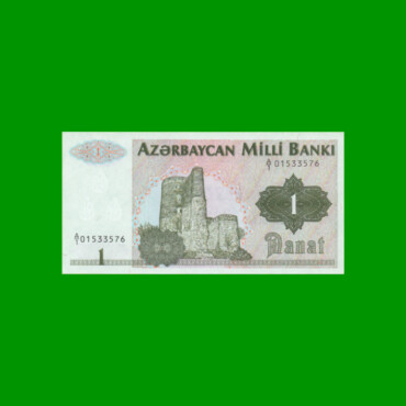 BILLETE DE AZERBAIYAN 1 MANAT, PICK 11, AÑO 1992 ESTADO SIN CIRCULAR.-