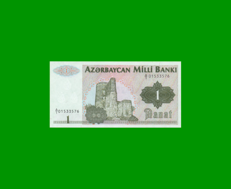 BILLETE DE AZERBAIYAN 1 MANAT, PICK 11, AÑO 1992 ESTADO SIN CIRCULAR.-