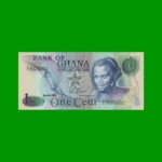 BILLETE DE GHANA 1 CEDI, PICK 13c, AÑO 1976 ESTADO SIN CIRCULAR.-