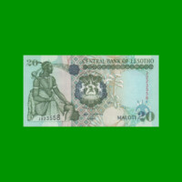 BILLETE DE LESOTHO 20 MALOTI, PICK 16c, AÑO 2001, ESTADO SIN CIRCULAR.-