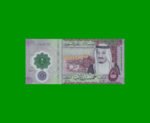 BILLETE DE ARABIA SAUDITA 5 RIYALS, POLYMERO, PICK NEW, ESTADO SIN CIRCULAR.-