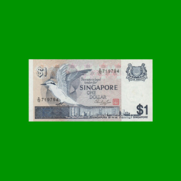 BILLETE DE SINGAPUR 1 DOLAR, PICK 9, ESTADO MUY BUENO+ .-