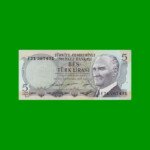 BILLETE DE TURQUIA 5 LIRAS, PICK 179, AÑO L. 1930 (1968), ESTADO SIN CIRCULAR.-