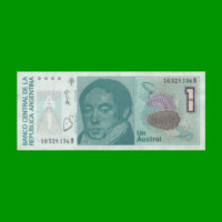 BILLETE DE AUSTRALES, 1 AUSTRAL, BOT 2801a, AÑO 1985, ESTADO EXCELENTE.-