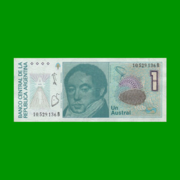 BILLETE DE AUSTRALES, 1 AUSTRAL, BOT 2801a, AÑO 1985, ESTADO EXCELENTE.-