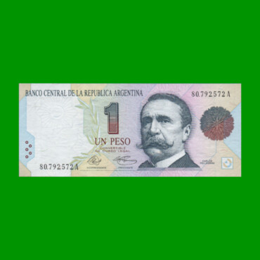 PESOS CONVERTIBLES 1er DISEÑO $1,00, BOT 3001, AÑO 1992, ESTADO EXCELENTE.-