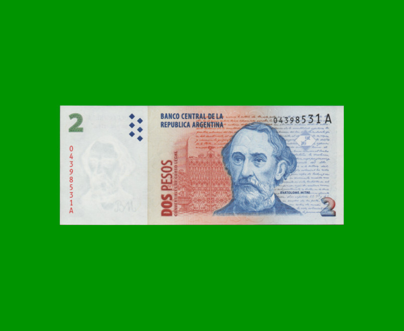 PESOS CONVERTIBLES 2do DISEÑO $2,00, BOT 3201, AÑO 1997, ESTADO EXCELENTE+.-