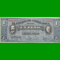 BILLETE DE MEXICO, CHIHUAHUA $1,00 PICK S530b, AÑO 1915, ESTADO EXCELENTE+.-