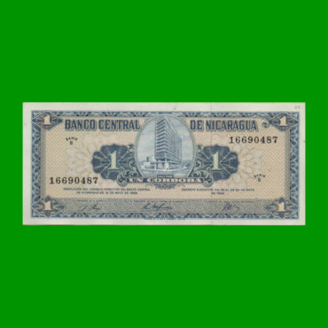 BILLETE DE NICARAGUA 1 CORDOBA, PICK 115, ESTADO EXCELENTE+.-