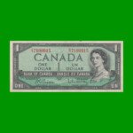 BILLETE DE CANADA 1 DOLAR PICK 74b, AÑO 1961/72, ESTADO MUY BUENO+.-