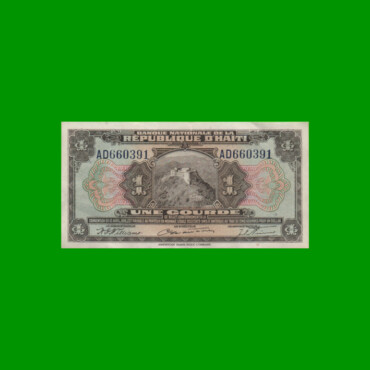 BILLETE DE HAITI 1 GOURDE, PICK 170, ESTADO EXCELENTE.-