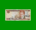 BILLETE DE HONDURAS 100 LEMPIRAS, PICK 77h, AÑO 2008 ESTADO SIN CIRCULAR.-