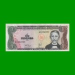 BILLETE DE REPUBLICA DOMINICANA $1,00 ORO PICK 116a, AÑO 1979 ESTADO EXCELENTE- .-